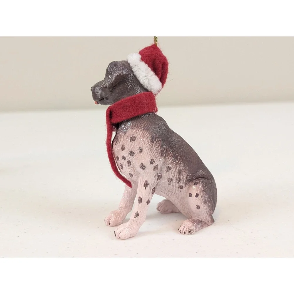 German Shorthaired Pointer Christmas Ornament Resin Dog Santa Hat Christmas Shop